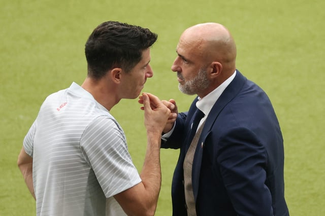 Robert Lewandowski (l.) und Michal Probierz