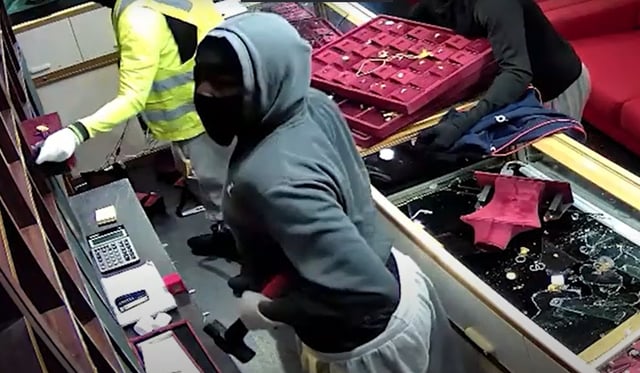 The group stole a large amount of jewellery.