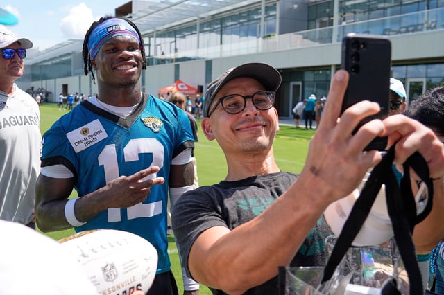 Travis Hunter is the star attraction during the Jacksonville Jaguars minicamp.