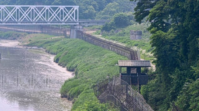 North Korea appears to have stopped broadcasting loud noises along border areas with the South, Seoul's Joint Chiefs of Staff said Thursday. The move came one day after South Korea suspended propaganda loudspeaker broadcasts at the DMZ. File Photo by Thomas Maresca/UPI