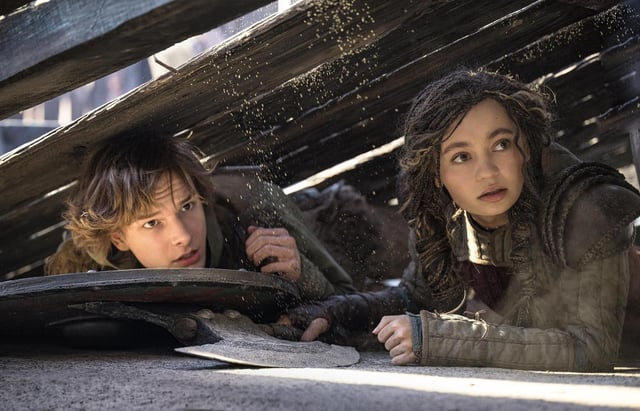 Mason Thames, left, and Nico Parker in “How to Train Your Dragon.” (Helen Sloan/Universal/TNS)