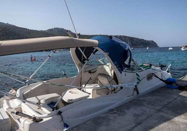 La pareja zarpó el sábado por la tarde desde Port Adriano
