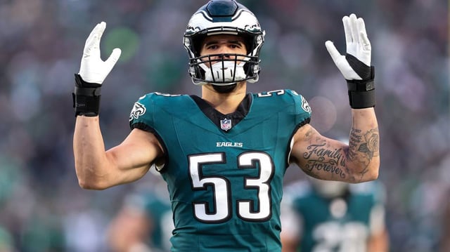 Philadelphia Eagles linebacker Zack Baun (53)