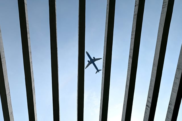 An airplane flies over Chennai in India in June. The aviation sector in India has grown at rapid pace in recent years
