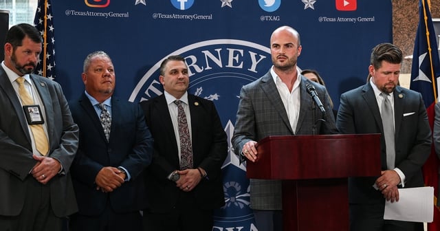 Then-Texas Deputy Attorney General of Legal Strategy Aaron Reitz speaks during a press conference in the William Clements Building in Austin on June 9, 2022.