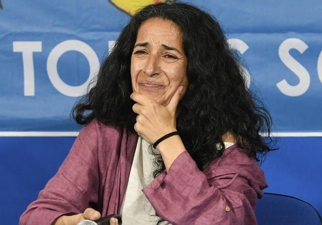 Patricia Ramírez durante la última rueda de prensa que ofreció en Almería