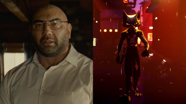 Dave Bautista with Cat Assassin
