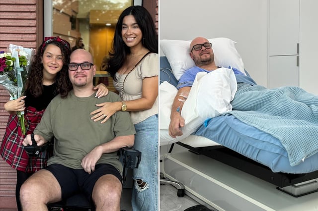 Andres Albaladejo and his wife Carmen Albaladejo with their daughter.