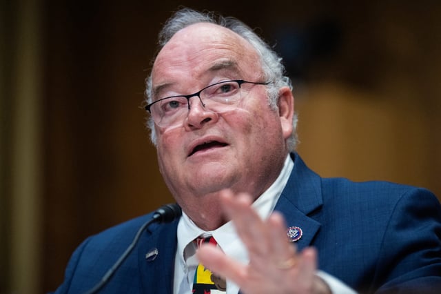 Former Rep. Billy Long testifies during his Senate Finance Committee confirmation hearing on Tuesday, May 20, 2025.