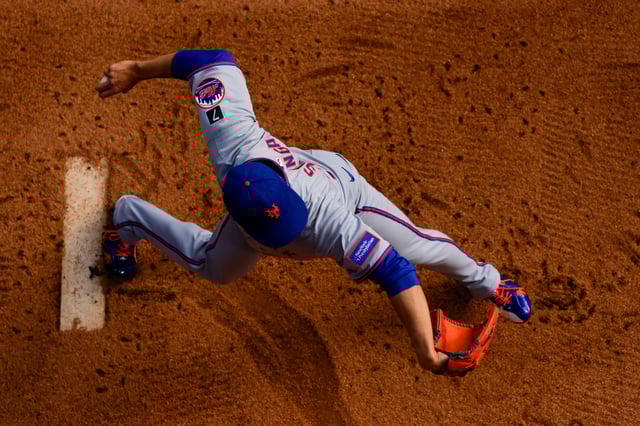 Kodai Senga #34 of the New York Mets throws in the bullpen before a game against the Colorado Rockies at Coors Field on June 6, 2025 in Denver, Colorado.