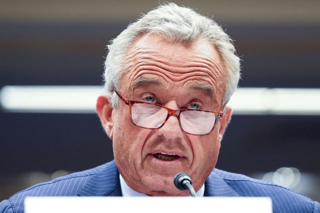 U.S. Secretary of Health and Human Services Robert F. Kennedy Jr. testifies before a Senate Committee on Appropriations Subcommittee on Capitol Hill in Washington, D.C., on May 20, 2025.