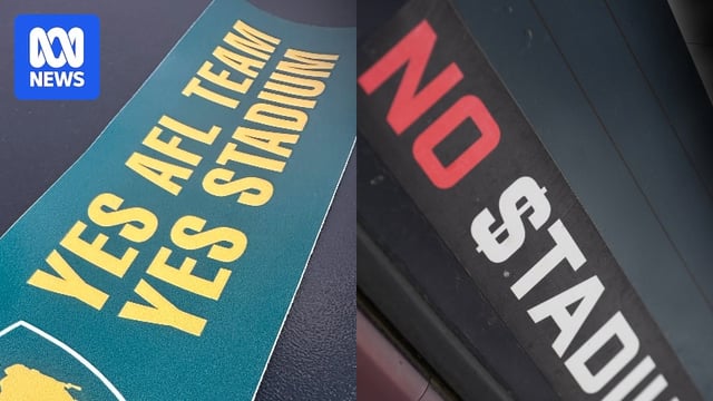 'Yes stadium' and 'No stadium' stickers composite image.