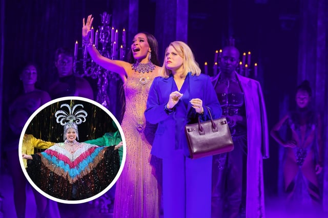 Michelle Williams and Megan Hilty in &#34;Death Becomes her.&#34; (Matthew Murphy/Evan Zimmerman; Getty Images)