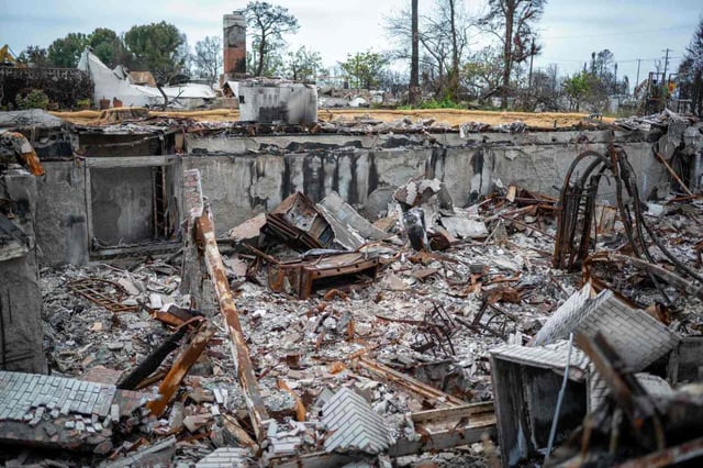 A home destroyed by the Palisades Fire in Pacific Palisades on Tuesday, June 3, 2025.(Photo by Hans Gutknecht, Los Angeles Daily News/SCNG)