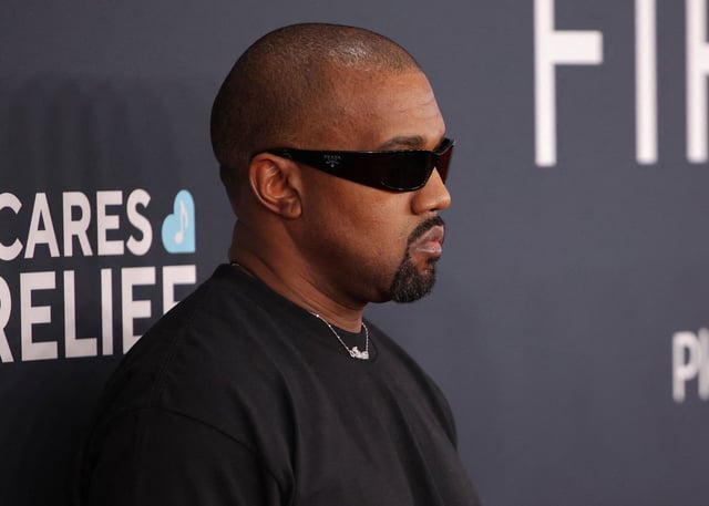 Kanye West and Bianca Censori pose at the red carpet during the 67th Annual Grammy Awards in Los Angeles, California, U.S., February 2, 2025. REUTERS/Daniel Cole