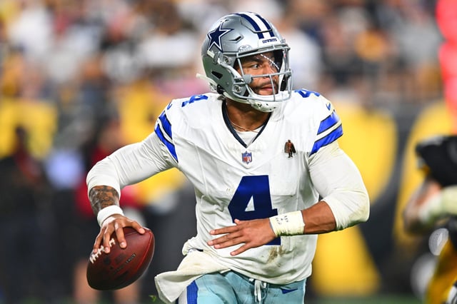 The Underdog promo code NEWSXL activates a $1,000 deposit match bonus for NFL Week 8 and a special pick on Cowboys QB Dak Prescott to register over 0.5 total yards on SNF.