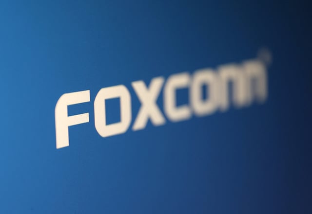 Foxconn logo is seen in this illustration taken, May 2, 2023. REUTERS/Dado Ruvic/Illustration/File Photo
