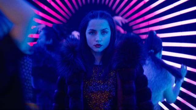 Ana de Armas as Eve Macarro, a young female assassin in Ballerina