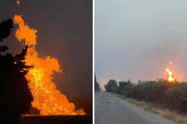 Un feu de broussailles, provoqué autour du pipeline par l’explosion, a été maîtrisé vers 7h30 après avoir brûlé environ cinq hectares.
