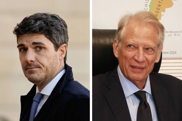 Aurélien Pradié à l'Elysée en mars 2025, Dominique de Villepin à l'Assemblée en avril.