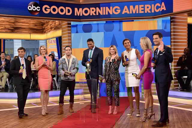 The cast of &#34;Good Morning America&#34; at the 2017 Billboard Music Awards Nominations Announcement at the &#34;GMA&#34; studios on April 10, 2017 in Los Angeles, California.