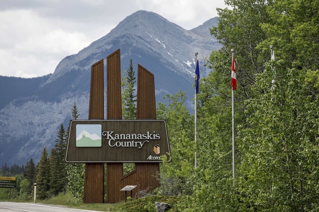 A sign marks the entrance to Kananaskis Country, Alta., Monday, June 2, 2025. The G7 Leaders meeting will take place in Kananaskis from June 15-17. THE CANADIAN PRESS/Jeff McIntosh