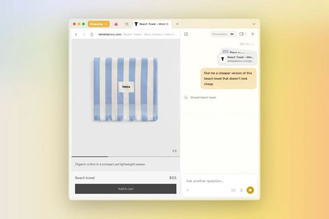 Dia browser can summarise text, analyse tab content, and retrieve information from videos
