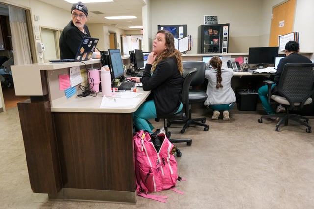 Medical personnel work inside the rural Holton Community Hospital in Holton, Kansas, U.S., June 11, 2025.    REUTERS/Arin Yoon