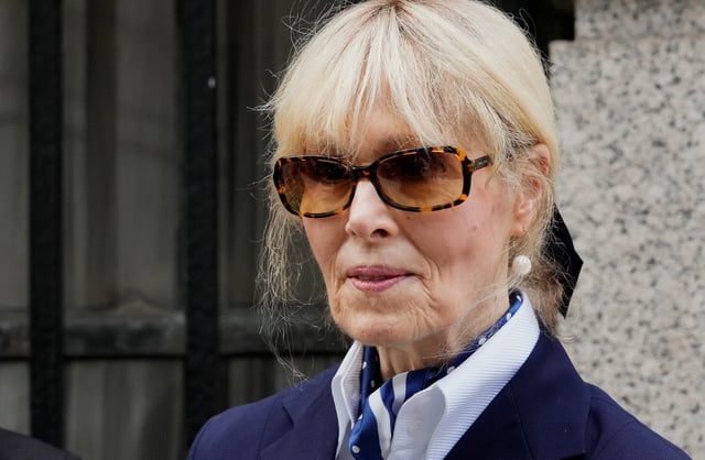 Writer E. Jean Carroll leaves the 2nd U.S. Circuit Court of Appeals, where former U.S. President Donald Trump is asking a federal appeals court to overturn a $5 million jury verdict finding him liable for sexually assaulting and defaming her, who accused Trump of raping her nearly three decades ago, in Manhattan, New York, U.S., September 6, 2024. REUTERS/Adam Gray/File photo