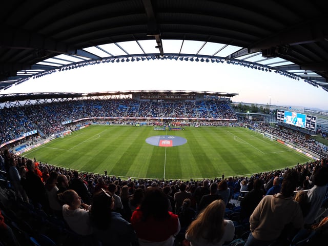 Apr 8, 2025; San Jose, California, USA; Stadium view before the game between Brazil and USWNT at PayPal Park. Mandatory Credit: Kelley L Cox-Imagn Images/File Photo
