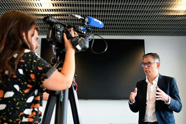 Le premier secrétaire du PS Olivier Faure le 13 juin 2025 lors du 81e congrès du parti à Nancy