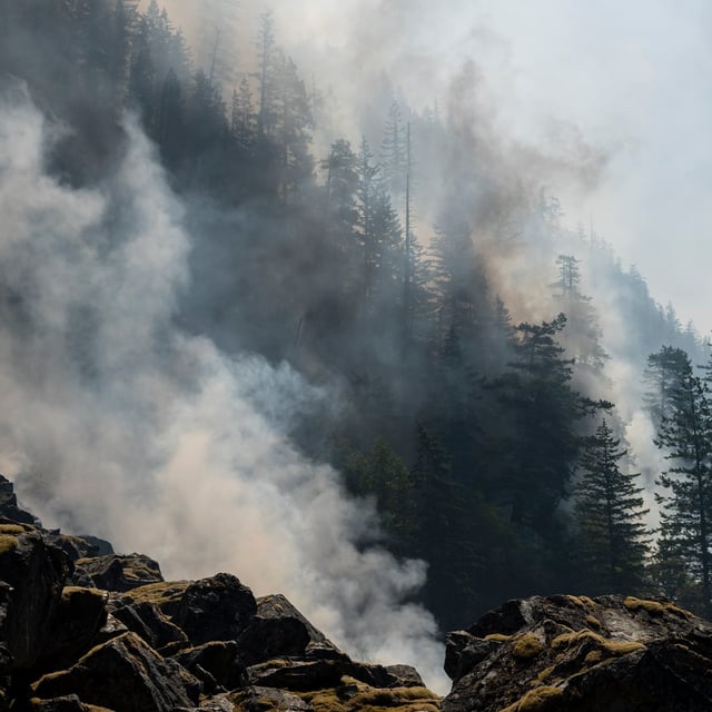 Smoke from the Dryden Creek Wildfire, is shown just north of Squamish, B.C., Wednesday, June 11, 2025. THE CANADIAN PRESS/ Tijana Martin