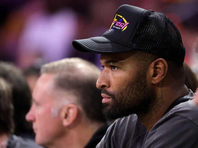 HENDERSON, NEVADA - OCTOBER 04: Basketball player DeMarcus Cousins attends an exhibition game between Boulogne-Levallois Metropolitans 92 and G League Ignite at The Dollar Loan Center on October 04, 2022 in Henderson, Nevada. Ignite defeated Metropolitans 92 122-115. NOTE TO USER: User expressly acknowledges and agrees that, by downloading and or using this photograph, User is consenting to the terms and conditions of the Getty Images License Agreement. (Photo by Ethan Miller/Getty Images)