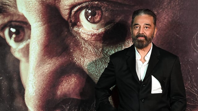 Kamal Haasan faced backlash for his comment on the Kannada language at a promotional event for Thug Life. (Photo by SUJIT JAISWAL / AFP)