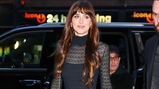 Dakota is back on the big screen with Materialists, which also features Chris Evans, and Pedro Pascal. 