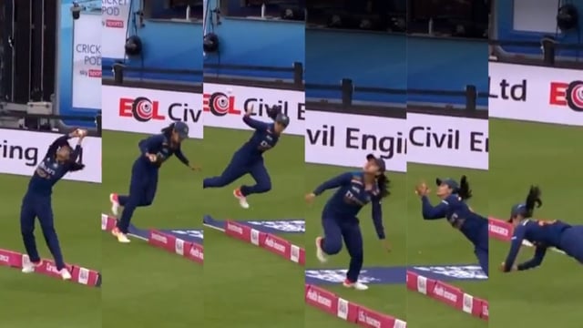 Harleen Deol completed a famous 'bunny hop' catch.
