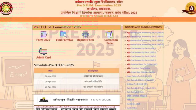 Rajasthan BSTC Pre DElEd Result 2025 Releasing Today at predeledraj2025.in, When and Where to Check  | Image: File Photo
