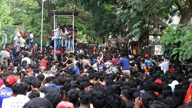 At least 11 people were killed in a stampede on June 4 outside the M Chinnaswamy stadium in Bengaluru. (AFP)