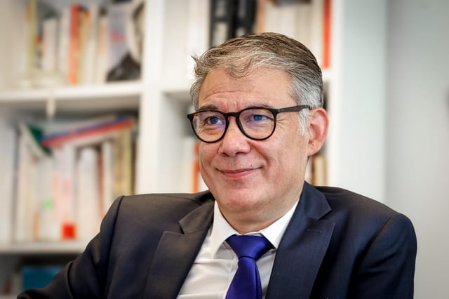 Olivier Faure, premier secrétaire du Parti socialiste, dans son bureau de l’Assemblée nationale.