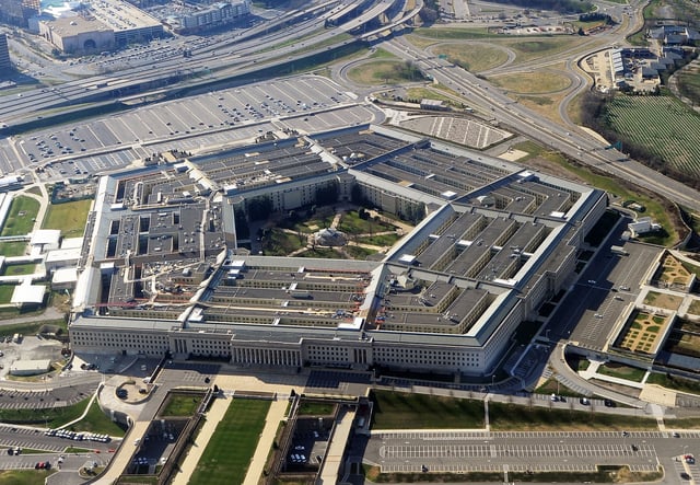 This picture taken 26 December 2011 shows the Pentagon building in Washington, DC.