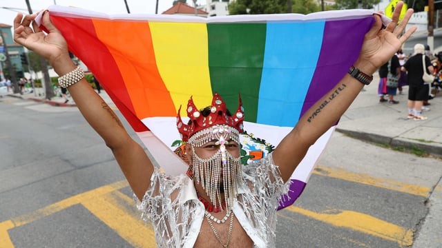Boston's Pride Parade on June 14, 2025, will honor the LGBTQ+ community with a vibrant procession and festival. (Photo by Blake FAGAN / AFP)