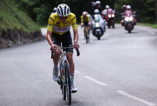 Tadej Pogacar a roulé sur la concurrence en attaquant à 12 km de l’arrivée