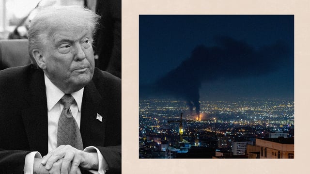 Photo Illustration by The Atlantic; Source: Anna Moneymaker / Getty; KHOSHIRAN / Middle East Images / AFP / Getty