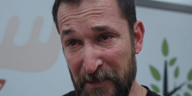 Noah Wyle as Dr. Robby tearing up in 'The Pitt.'
