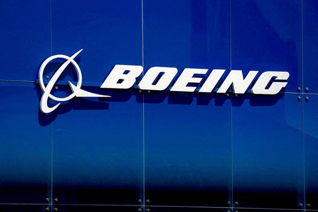 A Boeing logo is seen at the 54th International Paris Airshow at Le Bourget Airport near Paris, France, June 18, 2023. REUTERS/Benoit Tessier/File Photo
