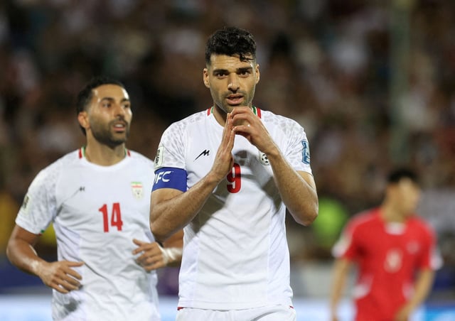 Soccer Football - World Cup - Asian Qualifiers - Group A - Iran v North Korea - Azadi Stadium, Tehran, Iran - June 10, 2025 Iran's Mehdi Taremi celebrates scoring their second goal   Majid Asgaripour/WANA (West Asia News Agency) via REUTERS/File Photo