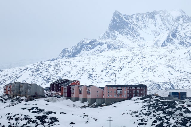 Homes are built into the rugged landscape on March 12, 2025, in Nuuk, Greenland. The self-ruling Danish territory and world's largest island has been thrust into the geopolitical spotlight as U.S. President Donald Trump has vowed to acquire it, citing its strategic value, drawing objections from Danish and Greenlandic leaders. In his State of the Union address, Trump said the US needed Greenland for national security and would "get it one way or the other," but added that he supported Greenlanders' right to determine their own future. The territory holds its general election on March 11.
