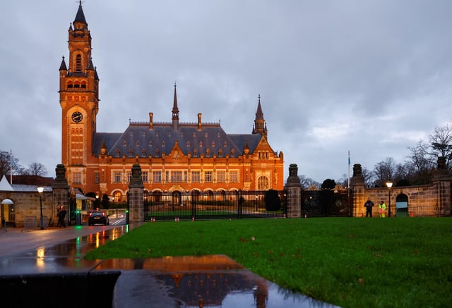 A general view of a building of United Nations' top court International Court of Justice (ICJ) in The Hague, Netherlands, December 2 2024. REUTERS/Piroschka van de Wouw/File Photo