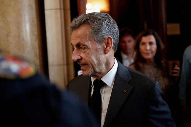French former president Nicolas Sarkozy leaves the Paris Court of Appeals in Paris, France, May 17, 2023. REUTERS/Benoit Tessier/File Photo