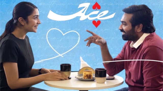 Ace OTT release: Rukmini Vasanth and Vijay Sethupathi in a still from the film. 